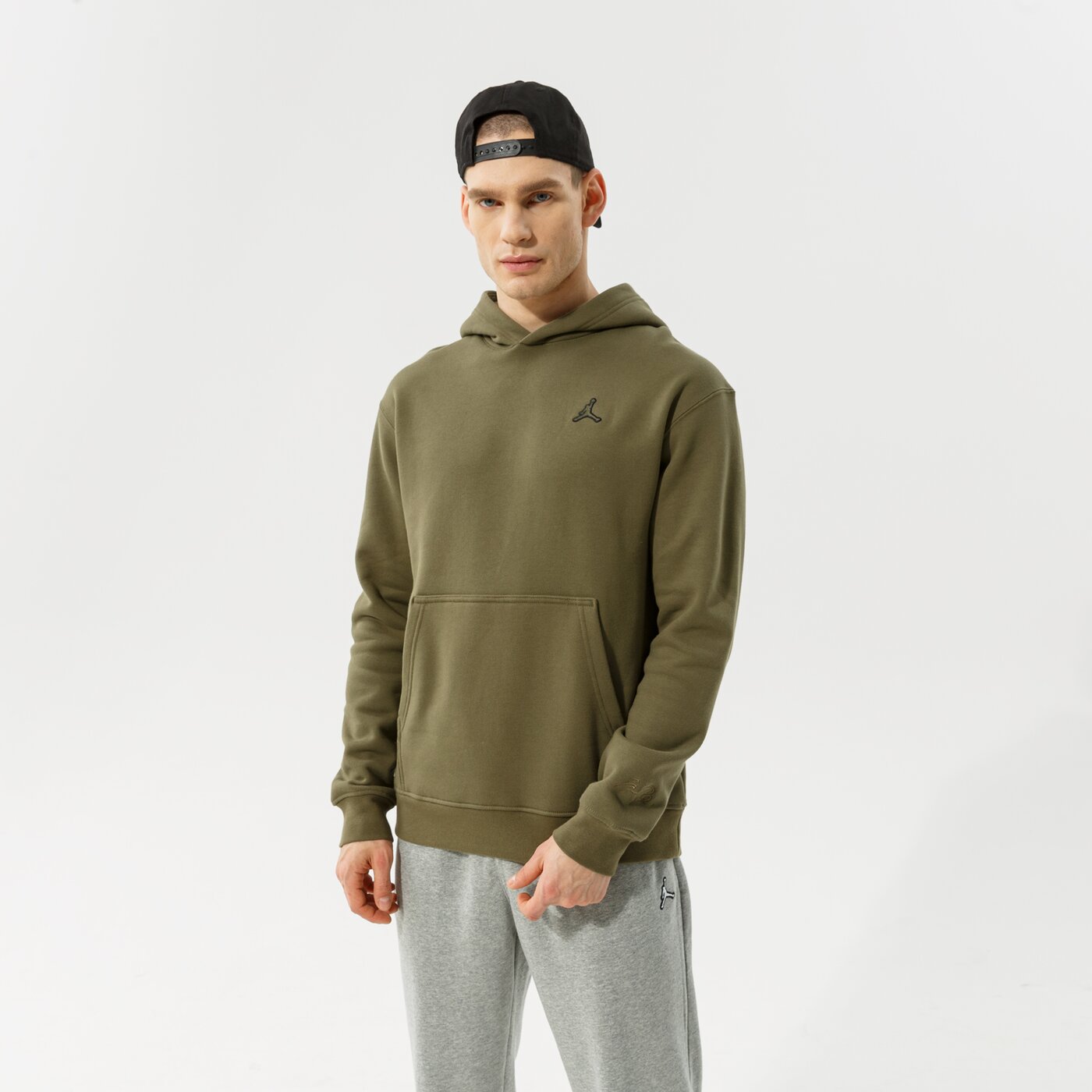 Мъжки суичър JORDAN СУИТЧЪР С КАЧУЛКА ESSENTIAL OVERHEAD HOODIE da9818-222 цвят каки