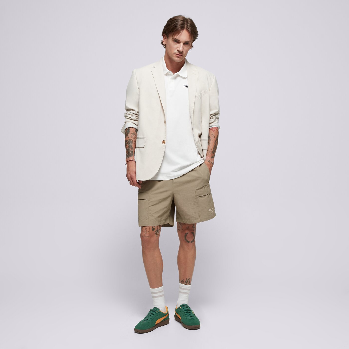 Мъжка тениска PUMA ТЕНИСКА ТИП ПОЛО ESS NO. 1 LOGO PIQUE 68255202 цвят бял