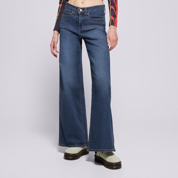 Дамски панталони LEVI'S ПАНТАЛОНИ 318 SHAPING WIDE LEG 001pz-0001 цвят син