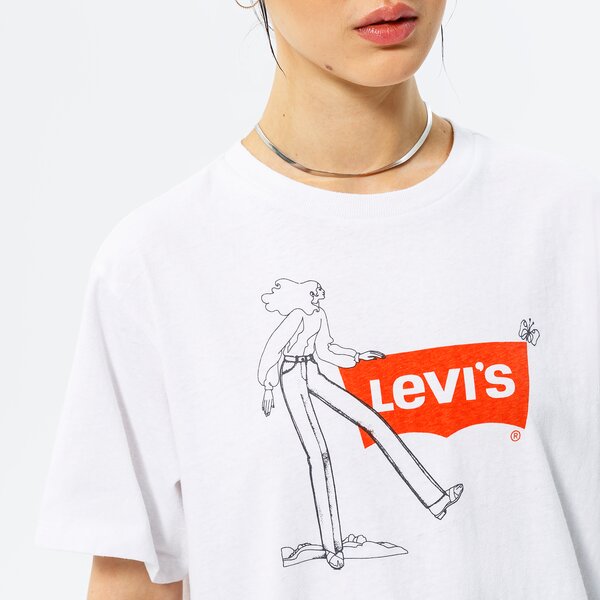 Дамска тениска LEVI'S ТЕНИСКА GRAPHIC JET TEE a0345-0032 цвят бял