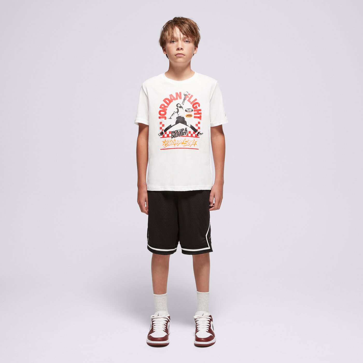 Детска тениска JORDAN ТЕНИСКА JDB MJP SHOP TEE SS-TEE BOY 95f156-001 цвят бял