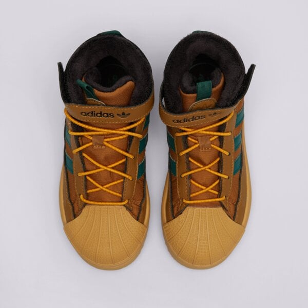 Детски зимни обувки ADIDAS SUPERSTAR WINTER TREK C jq0343 цвят кафяв