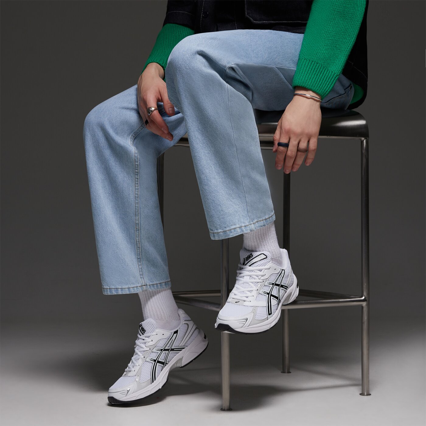 Мъжки маратонки ASICS GEL-1130 1201b019-100 цвят бял