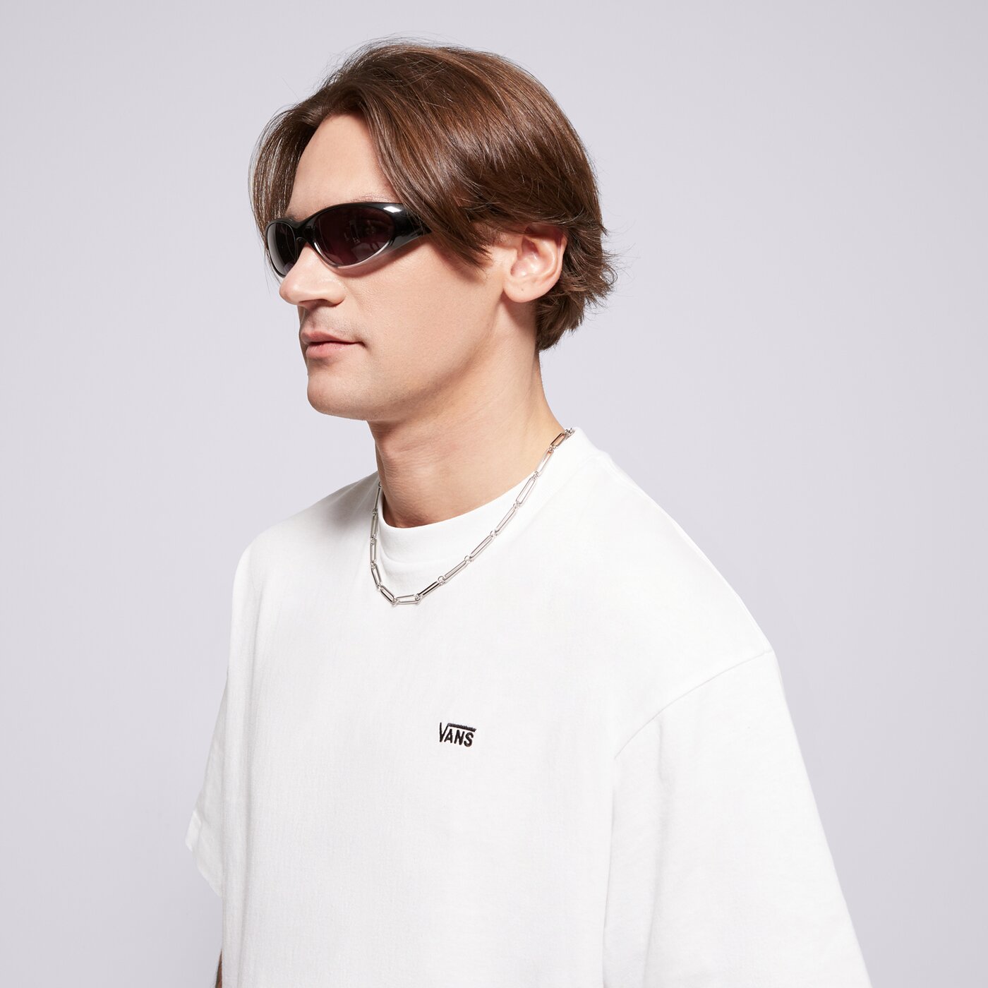 Мъжка тениска VANS ТЕНИСКА LEFT CHEST II LOOSE SS vn000p1pwht1 цвят бял