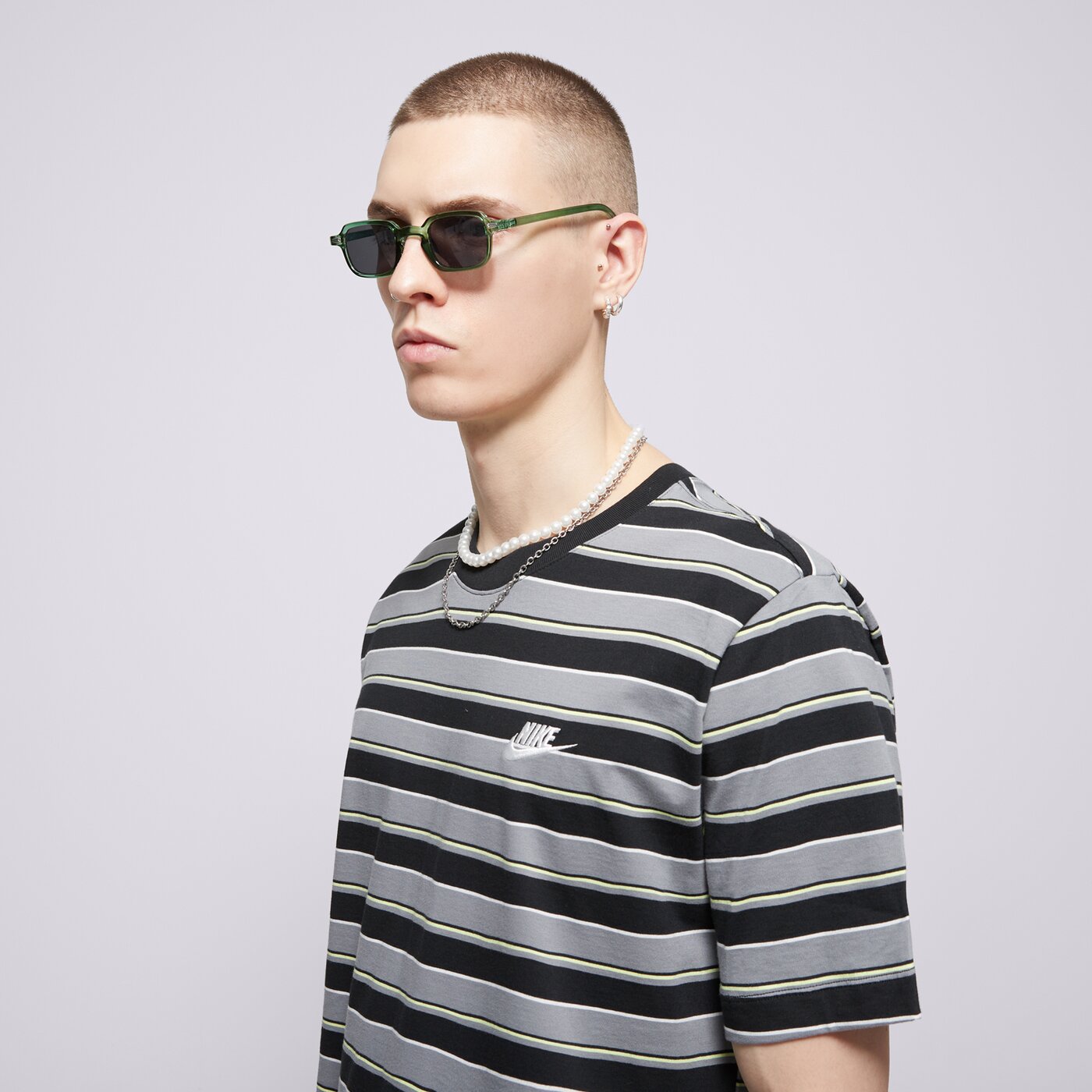 Мъжка тениска NIKE ТЕНИСКА M NSW TEE CLUB STRIPE SP25 hj0550-010 цвят многоцветен