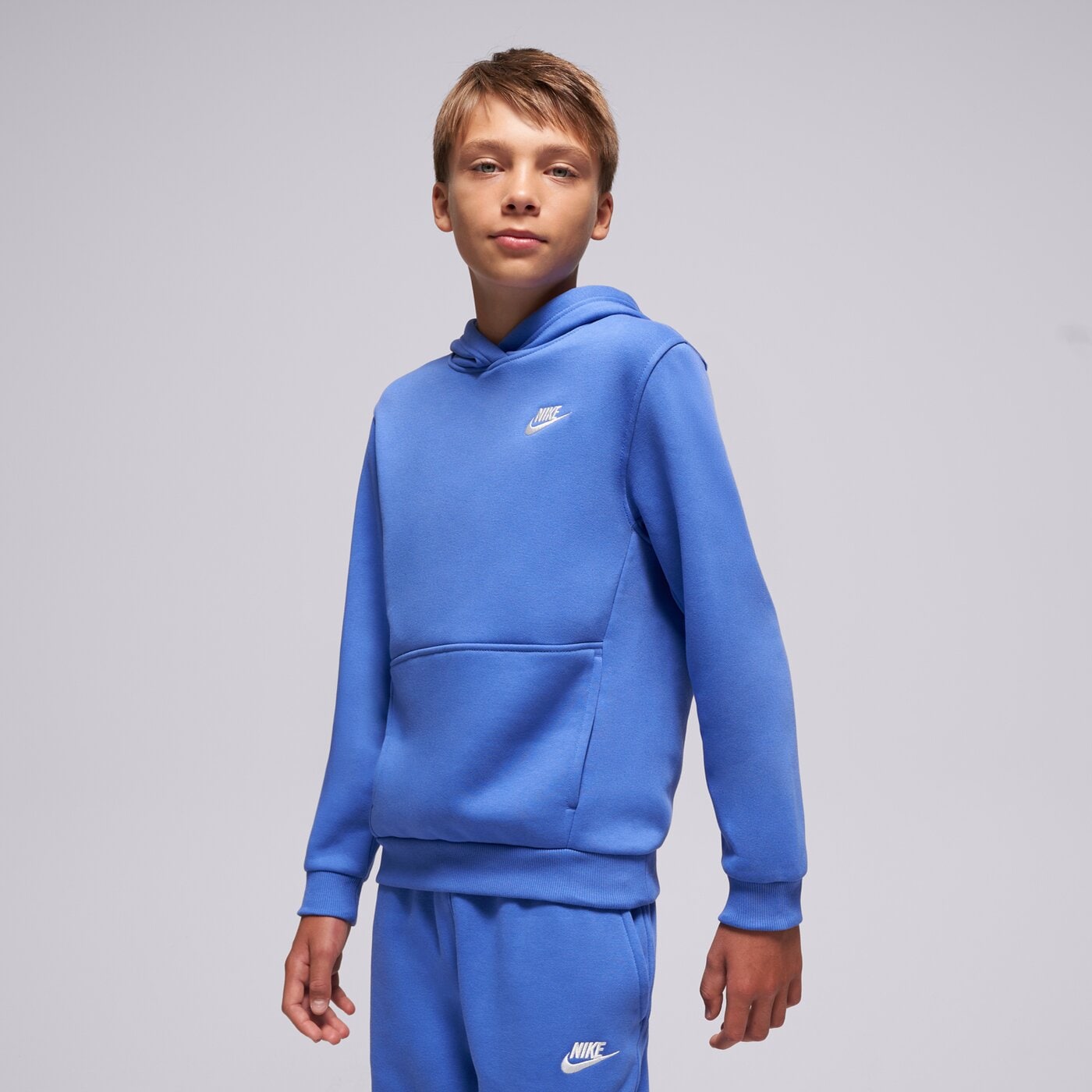 Детски суичър NIKE СУИТЧЪР С КАЧУЛКА K NSW CLUB FLC HDY LBR BOY fd3000-411 цвят син