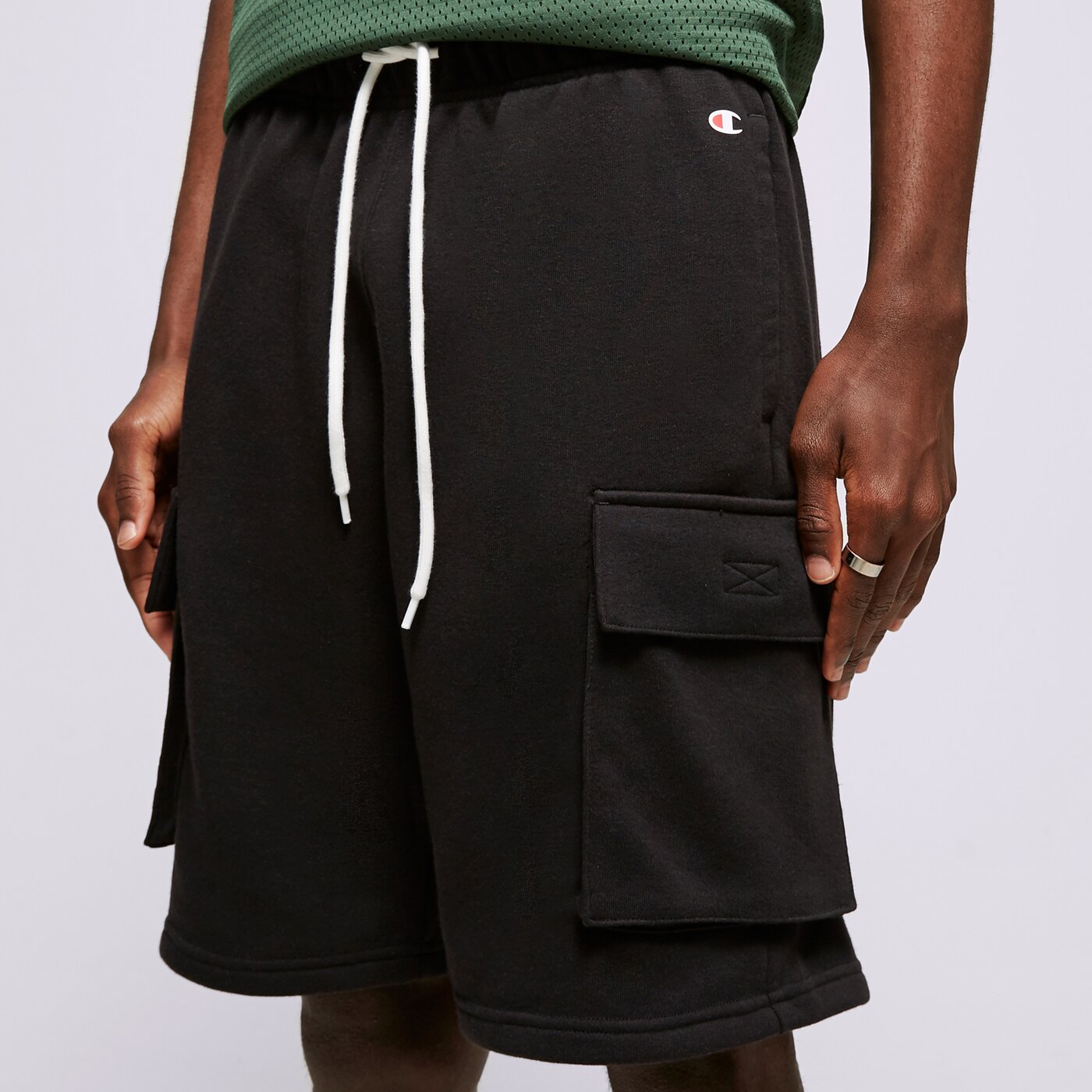 Мъжки къси панталони CHAMPION ШОРТИ CARGO BERMUDA 218713kk001 цвят черен