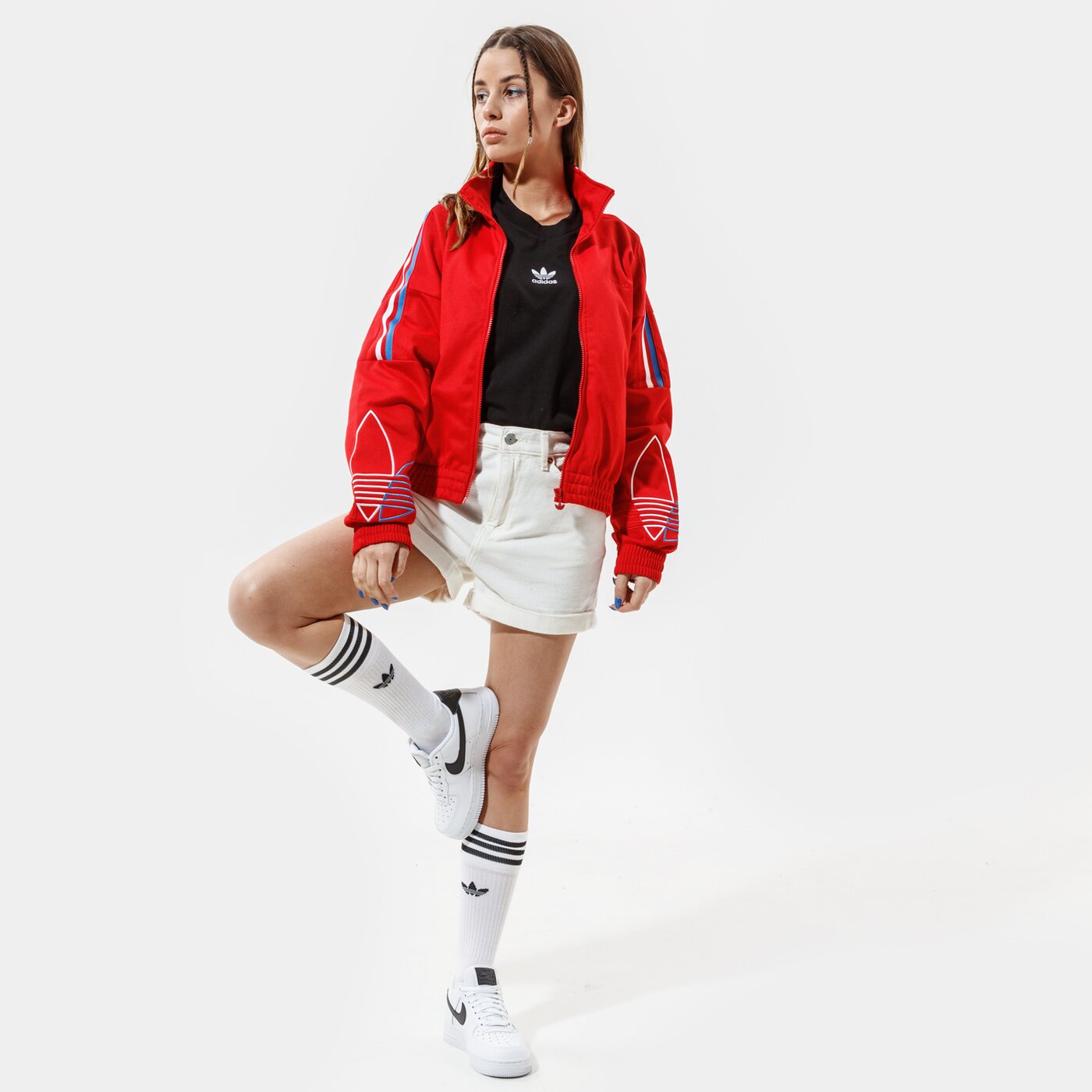 Дамски суичър ADIDAS СУИТЧЪР TRACKТОП PB gn6982 цвят червен