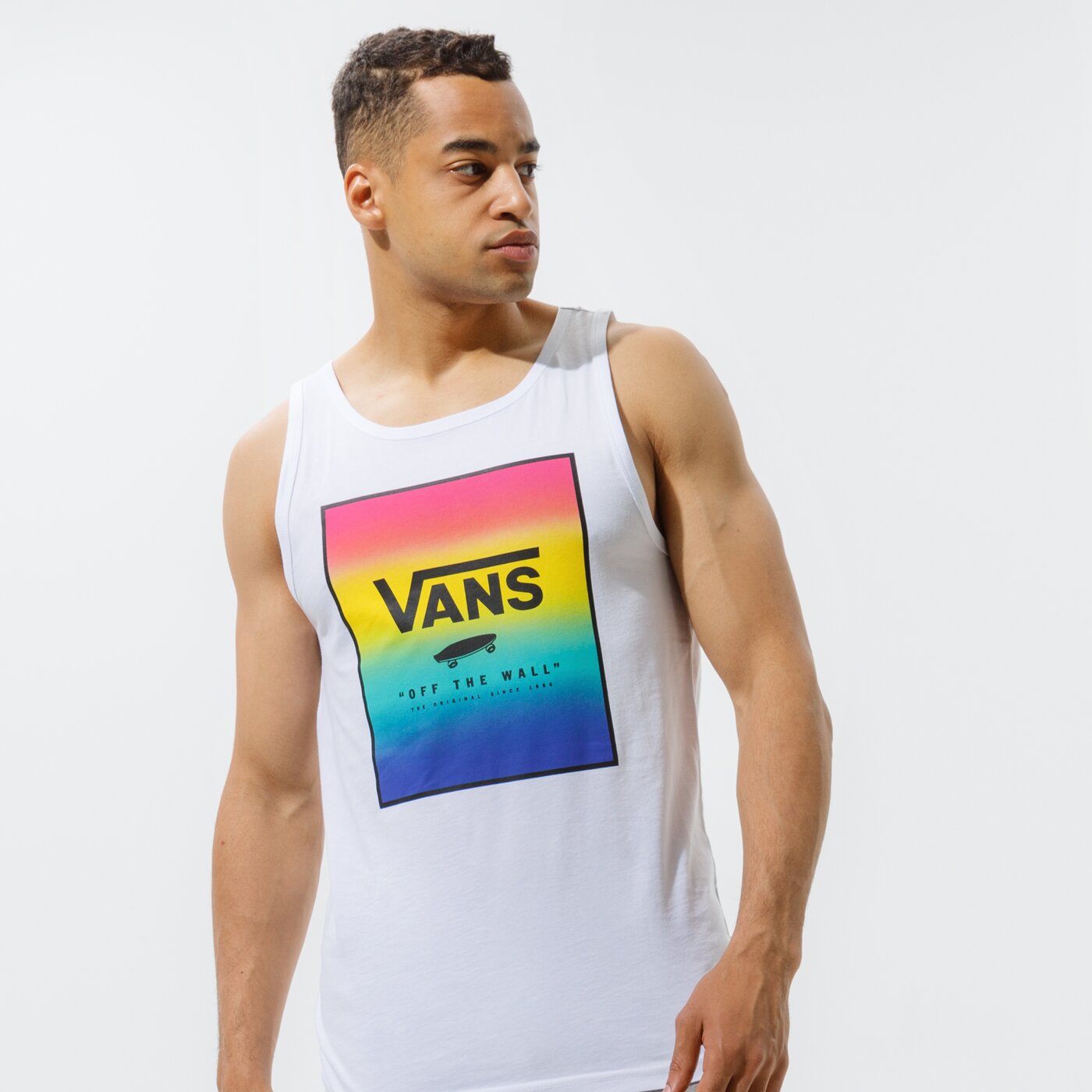 Мъжка тениска VANS ПОТНИК PRINT BOX ПОТНИК vn0a31exzj41 цвят бял