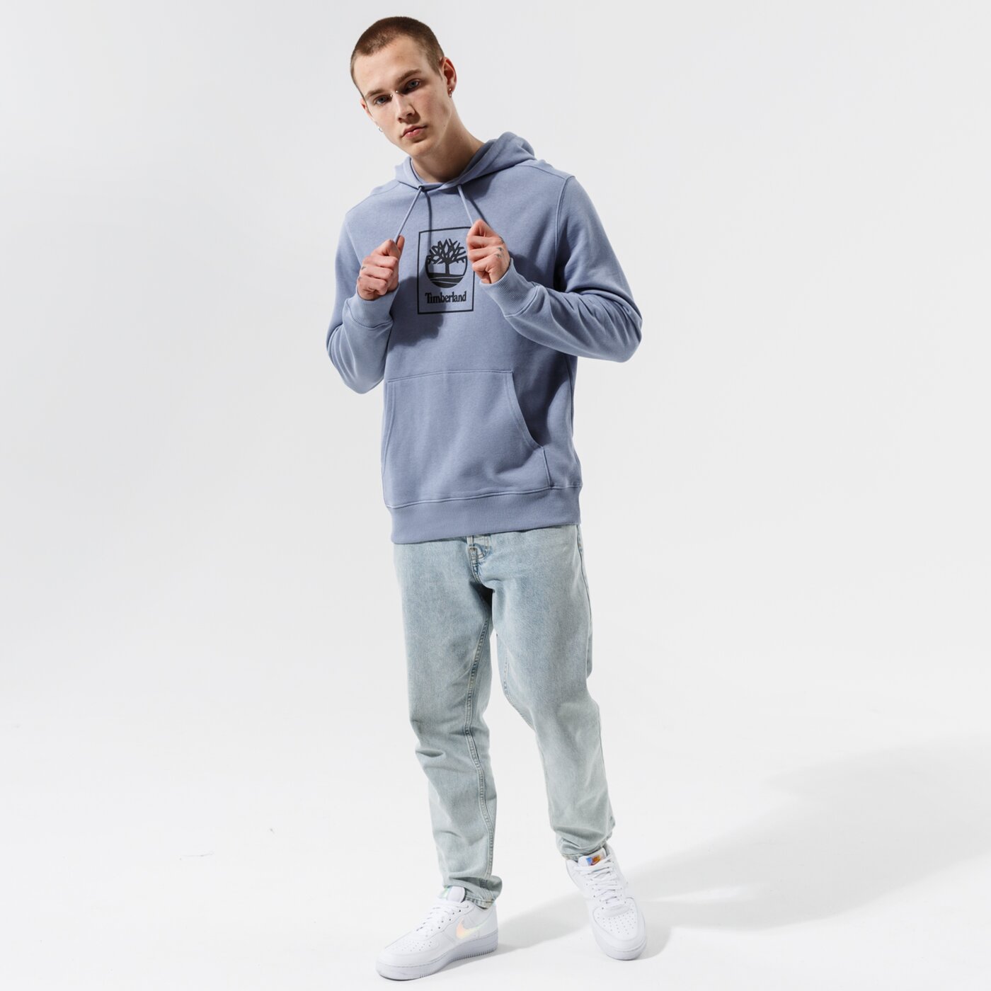 Мъжки суичър TIMBERLAND СУИТЧЪР С КАЧУЛКА TREE LOGO HOODED TEMPEST tb0a5phmca01 цвят син