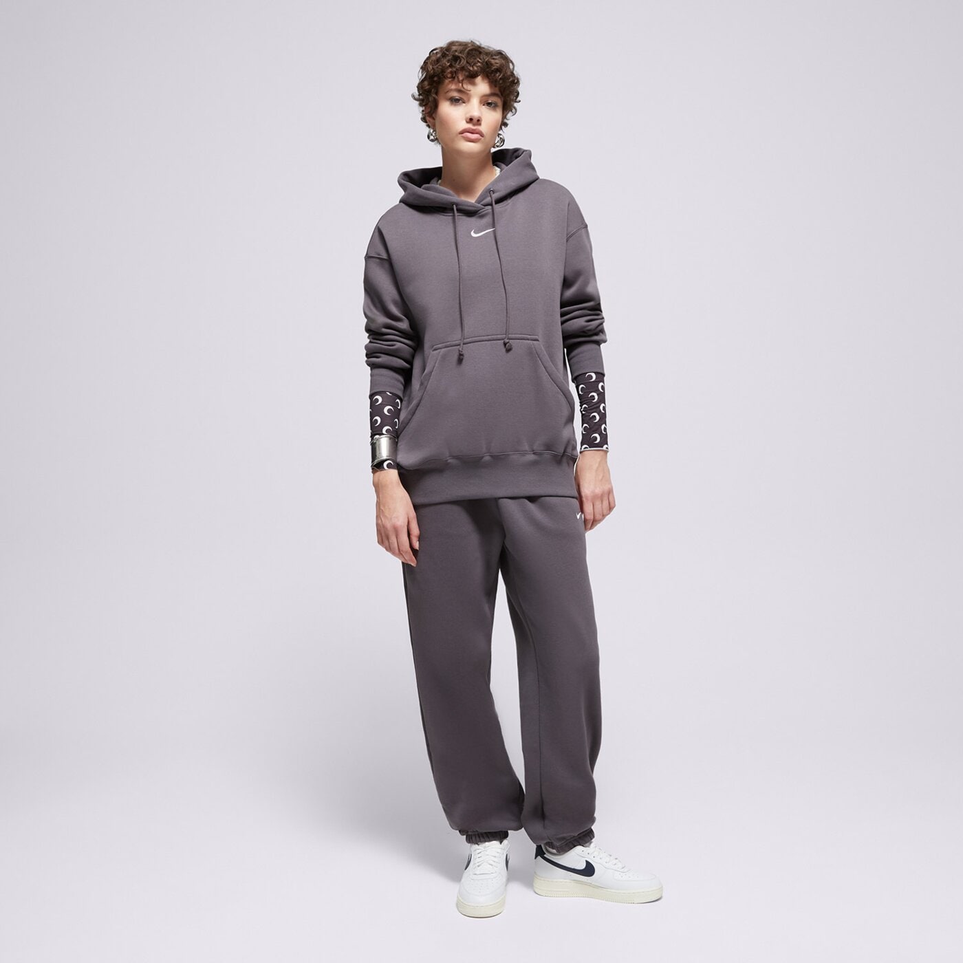 Дамски панталони NIKE ПАНТАЛОНИ W NSW PHNX FLC HR OS PANT 2 fz5996-036 цвят сив