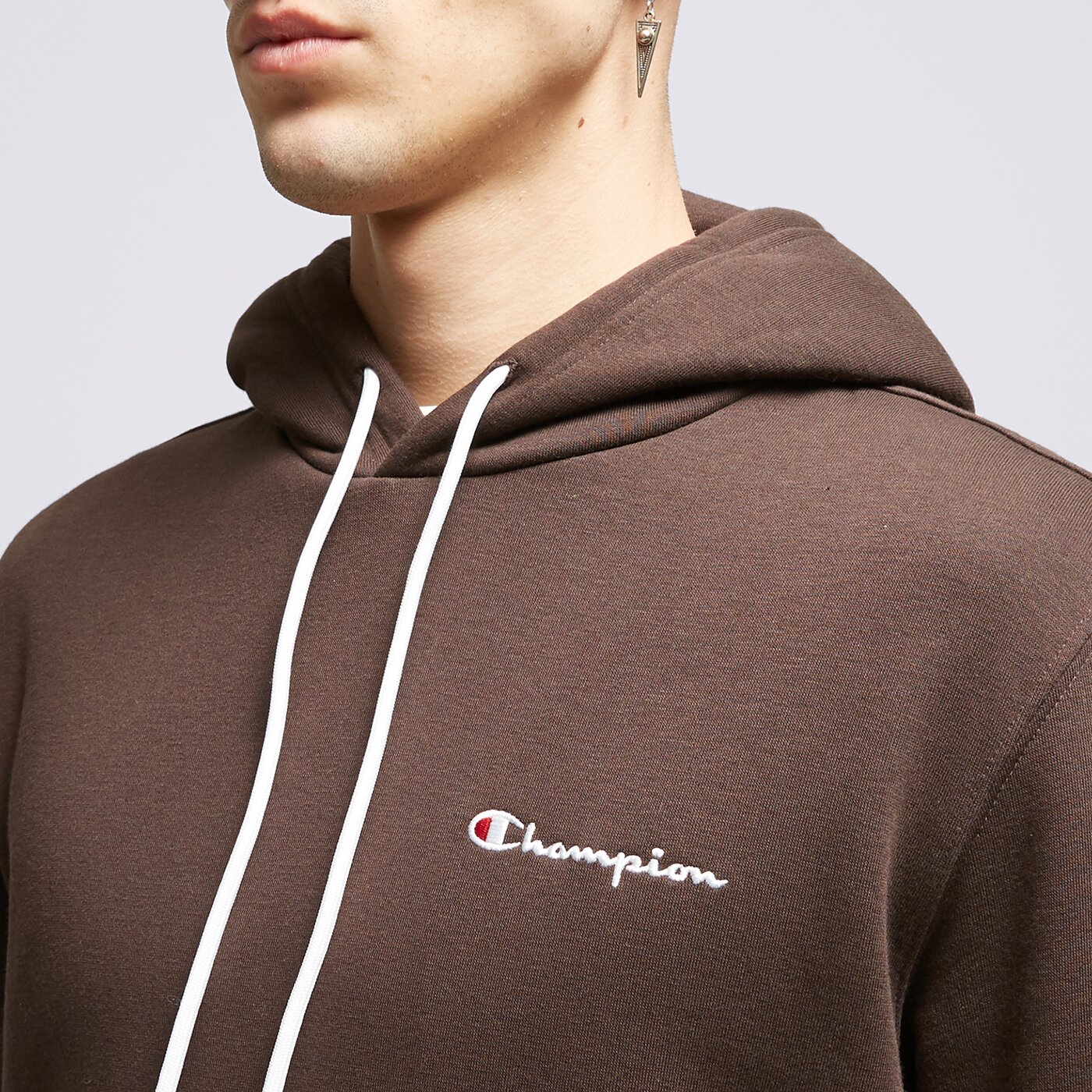 Мъжки суичър CHAMPION СУИТЧЪР С КАЧУЛКА HOODED SWEATSHIRT 219208ms548 цвят кафяв