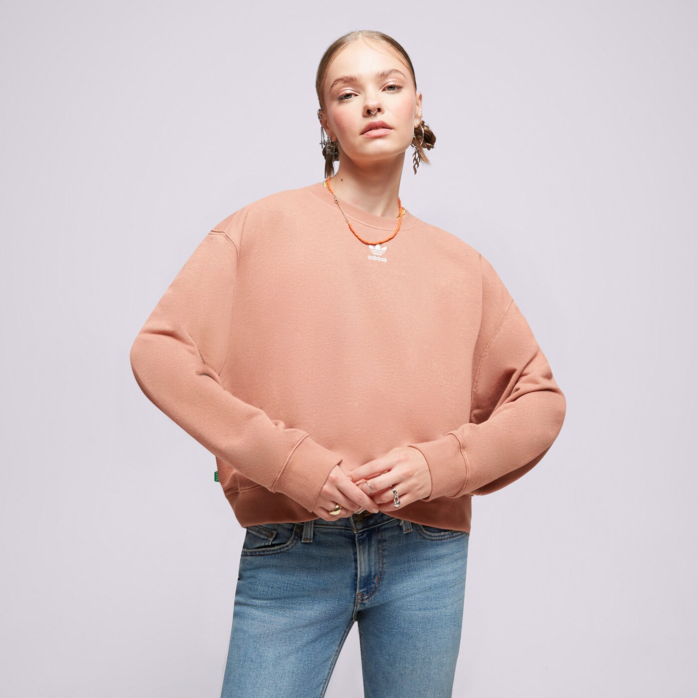 Дамски суичър ADIDAS СУИТЧЪР ESS SWEATER ic1822 цвят розов