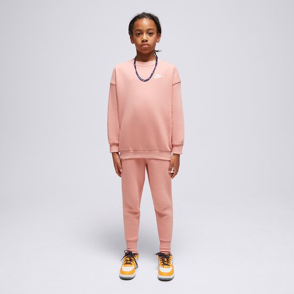 Детски суичър NIKE СУИТЧЪР G NSW CLUB FLC OVRSZD CREW GIRL fd2923-618 цвят розов