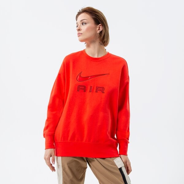 Дамски суичър NIKE AIR FLEECE CREW SWEATSHIRT dq6567-696 цвят червен