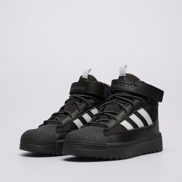 Детски зимни обувки ADIDAS SUPERSTAR WINTER TREK C jq0344 цвят черен