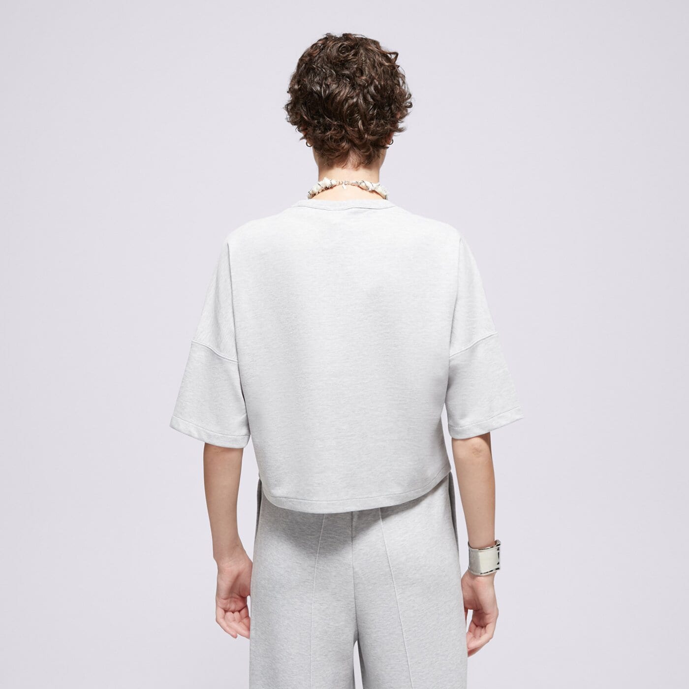 Дамска тениска ADIDAS ТЕНИСКА 3 STRIPES TEE jw3610 цвят сив