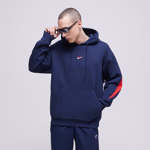 Мъжки суичър REEBOK СУИТЧЪР С КАЧУЛКА CL BV HOODIE hs7159 цвят тъмносин