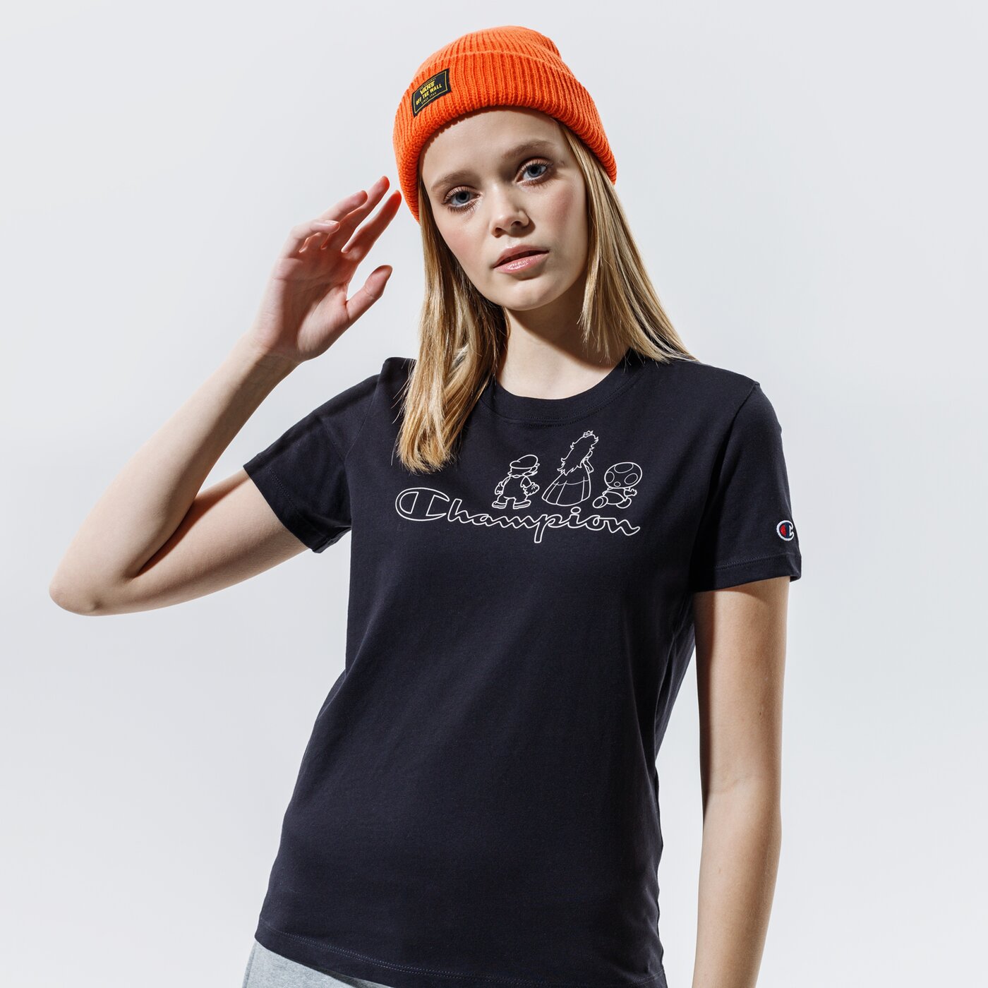 Дамска тениска CHAMPION ТЕНИСКА CREWNECK ТЕНИСКА 114714kk001 цвят черен