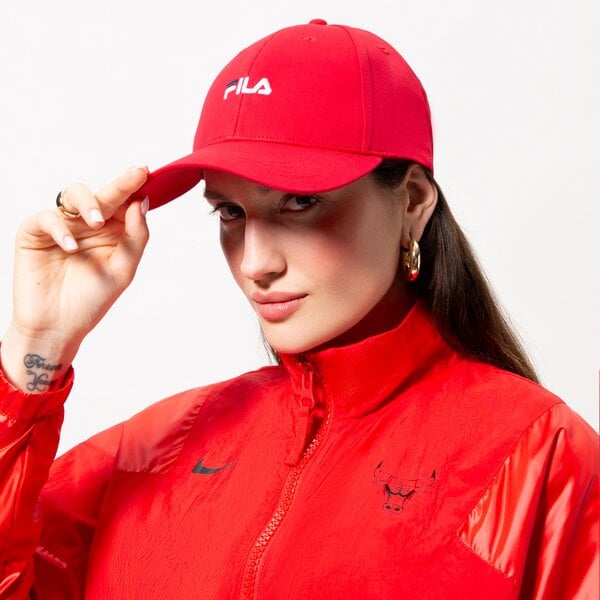 Дамска шапка с козирка FILA ШАПКА BASEBALL CAP xs23mig050640 цвят червен