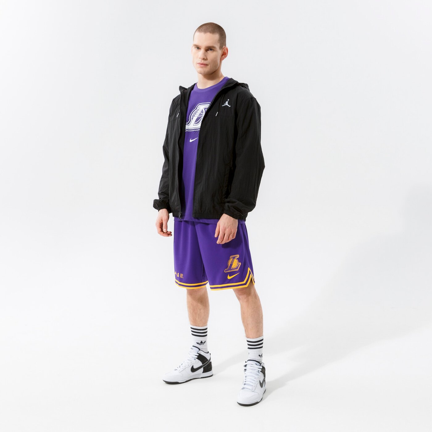 Мъжка тениска NIKE ТЕНИСКА LAL M NK DF ES FTPK LGO SS TEE NBA dh7091-547 цвят виолетов