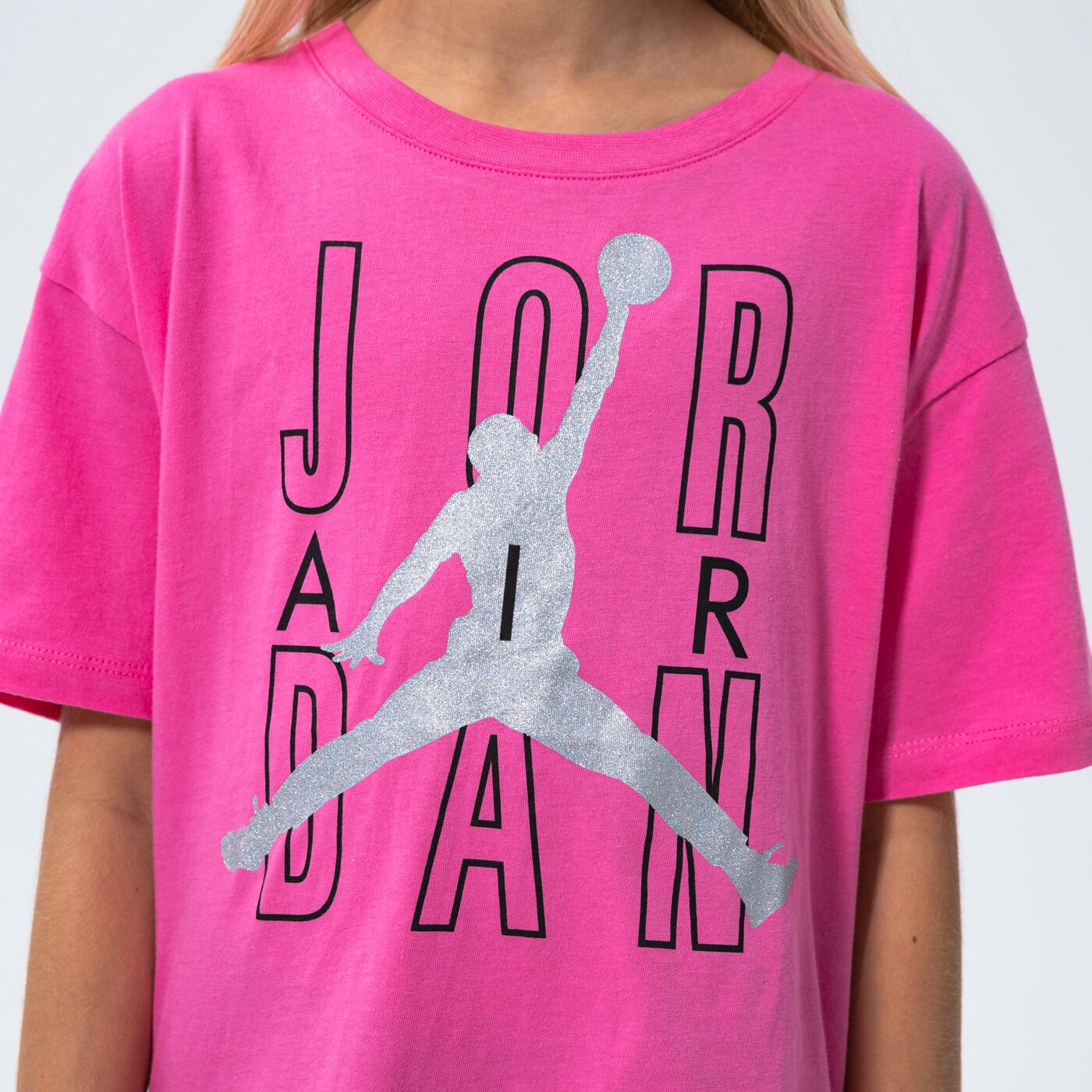 Детска тениска JORDAN ТЕНИСКА JDG JORDAN AIR SHINE GIRL 45b058aa7 цвят розов