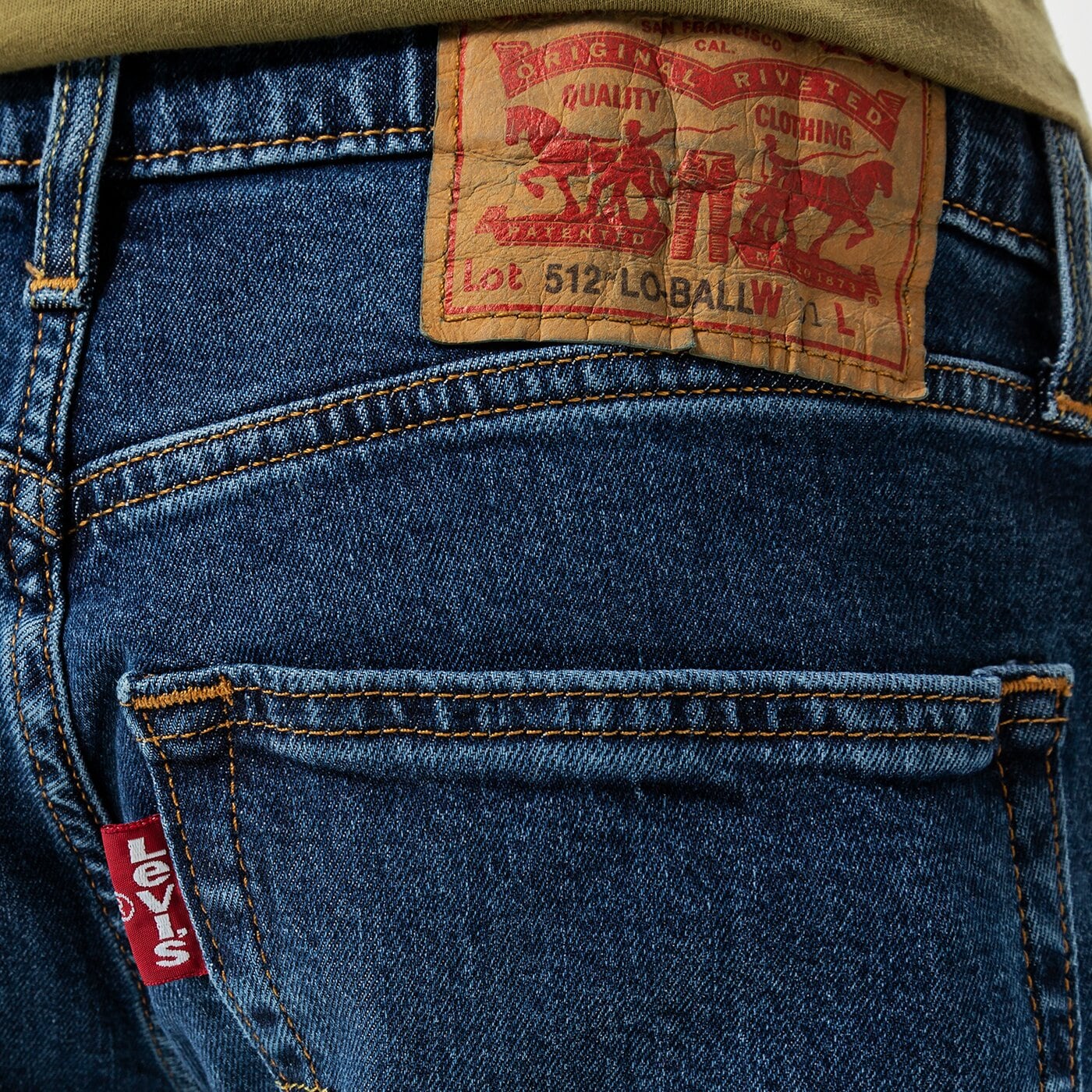 Мъжки панталони LEVI'S 512 SLIM FIT TAPER JEANS  59437-0087 цвят тъмносин