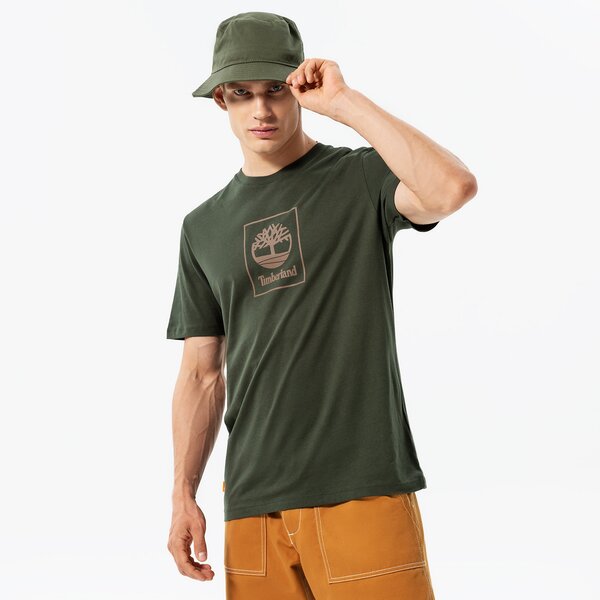 Мъжка тениска TIMBERLAND ТЕНИСКА EPP - SS STACK LOGO PRINT TEE tb0a5zh1bw51 цвят зелен