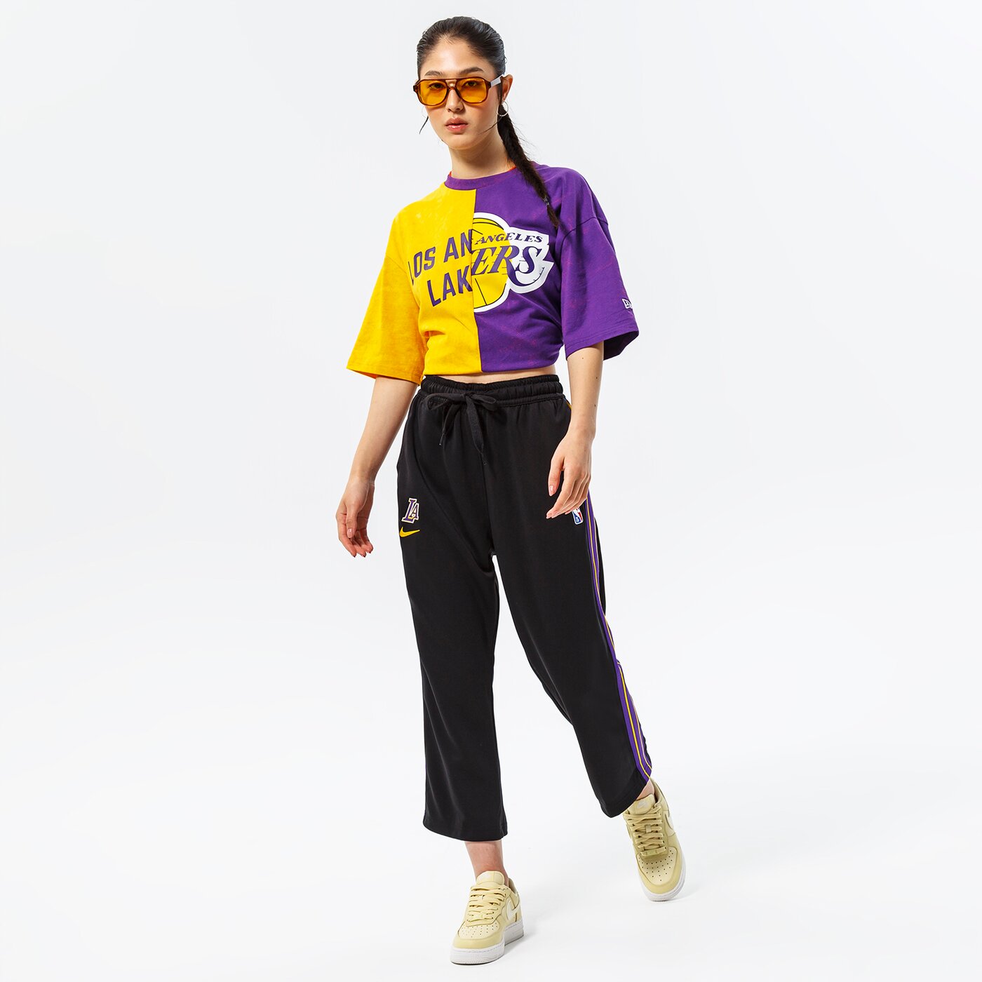 Дамски панталони NIKE ПАНТАЛОНИ LAL W NK TRKST PANT CTS 75 NBA db1420-010 цвят черен