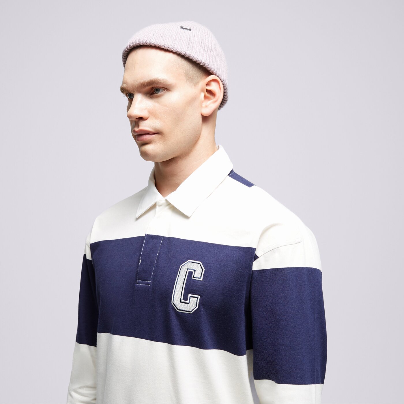 Мъжка тениска CHAMPION ТЕНИСКА STRIPED ТЕНИСКА ТИП ПОЛО 219181bs561 цвят тъмносин