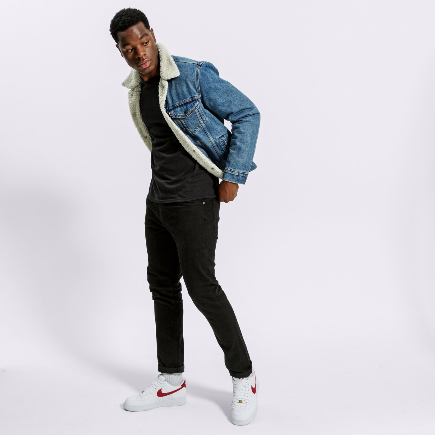 Мъжко зимно яке LEVI'S ЯКЕ TYPE 3 SHERPA TRUCKER 16365-0128 цвят син