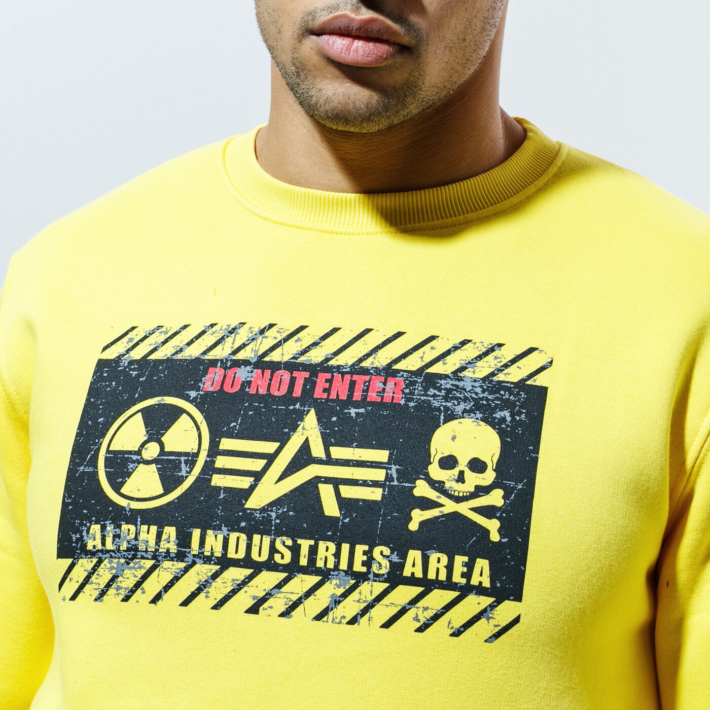 Мъжки суичър ALPHA INDUSTRIES СУИТЧЪР RADIOACTIVE SWEATER 128320465 цвят жълт