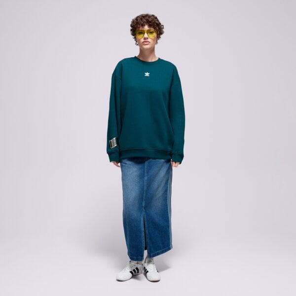 Дамски суичър ADIDAS СУИТЧЪР ESS CREW FL OS jx2829 цвят зелен