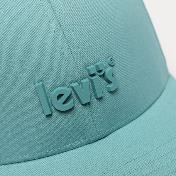 Дамска шапка с козирка LEVI'S ШАПКА POSTER LOGO FLEXFIT CAP d66250016 цвят зелен