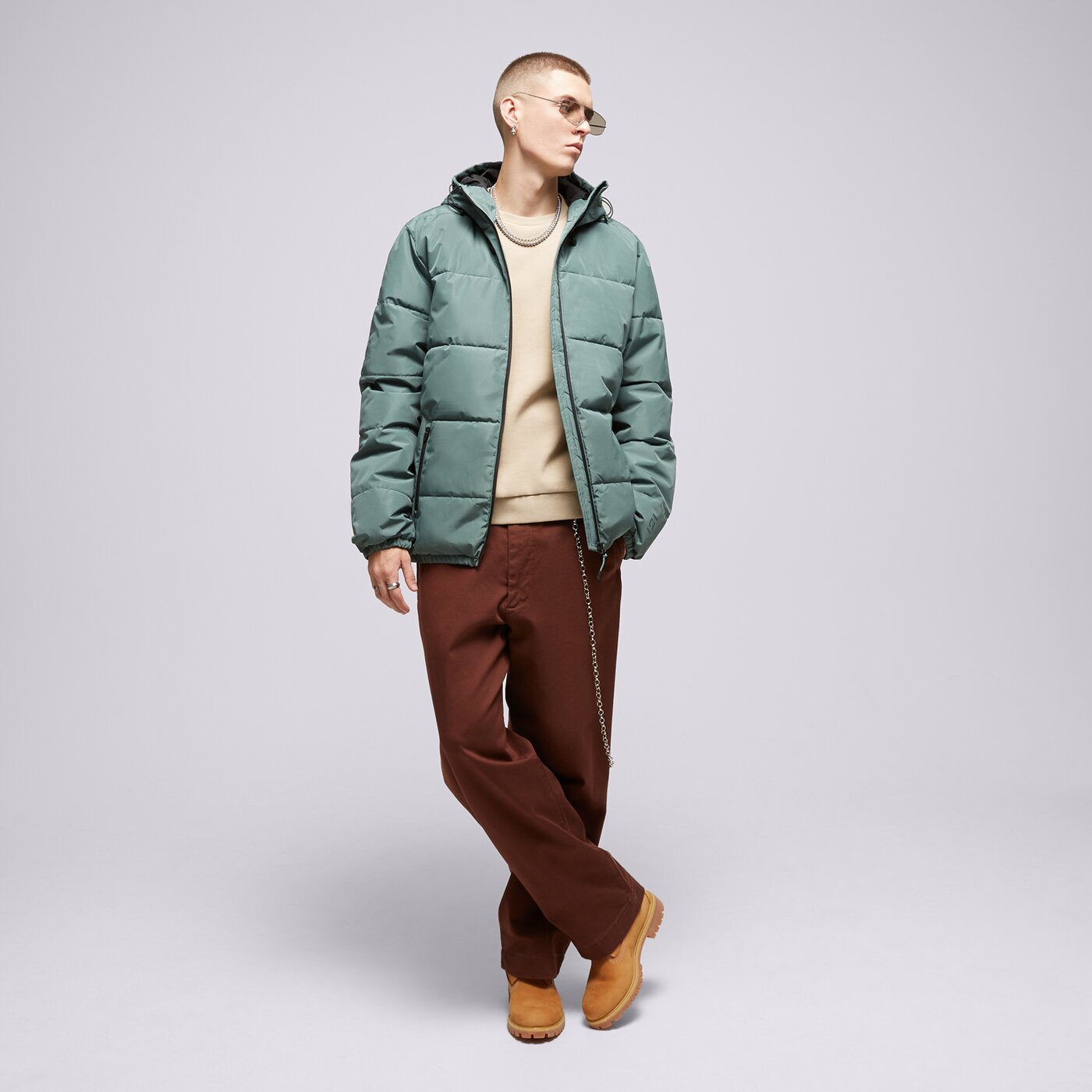 Мъжко зимно яке CONFRONT ЯКЕ ESSENTIAL JACKET GREEN cf323kum18002 цвят зелен