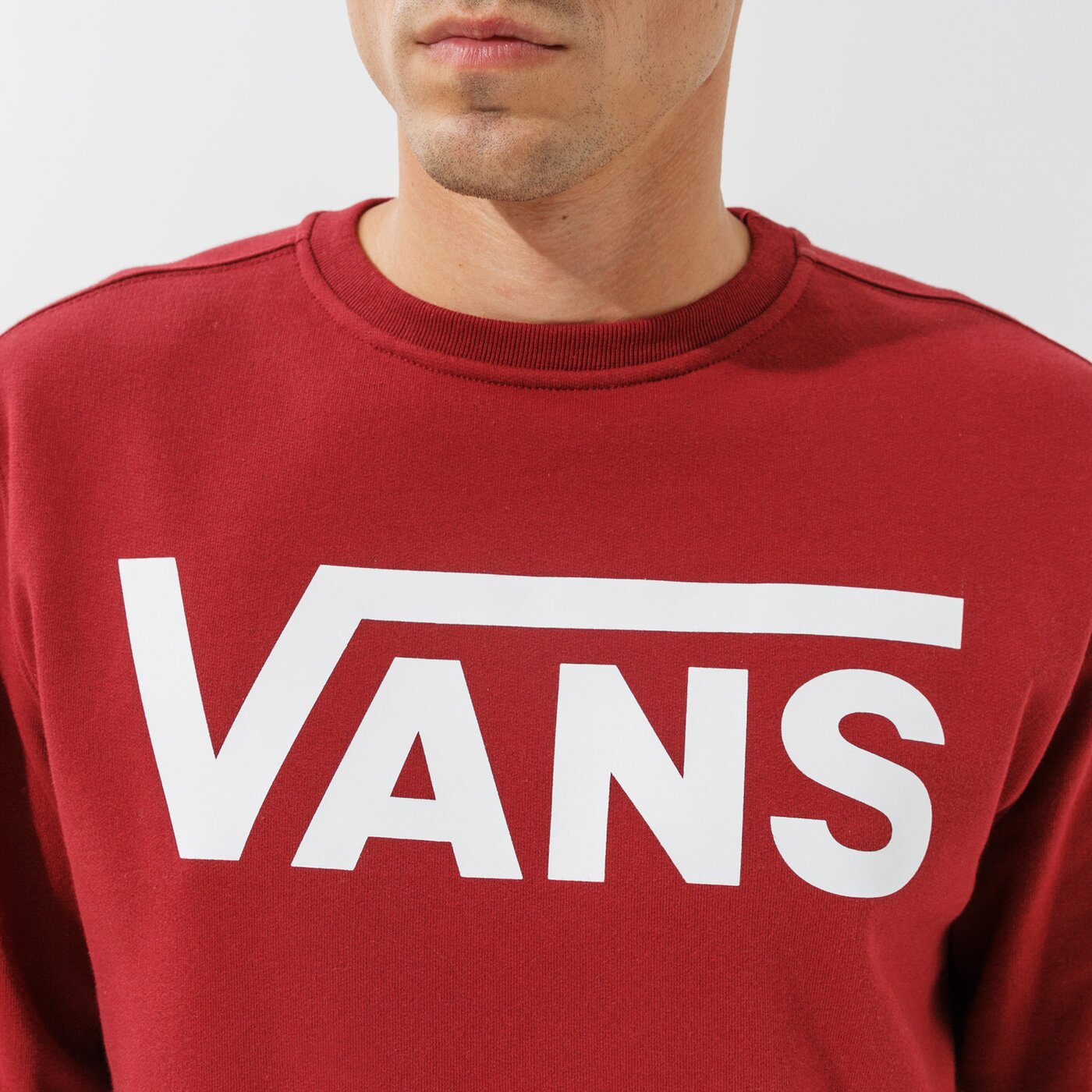 Мъжки суичър VANS СУИТЧЪР VANS CLASSIC CREW II vn0a456azbs1 цвят бордо