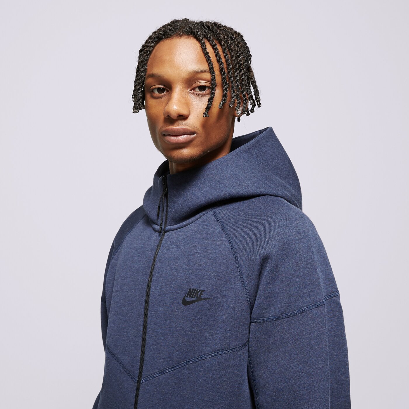 Мъжки суичър NIKE СУИТЧЪР С КАЧУЛКА M NK TCH FLC FZ WR HOODIE fb7921-473 цвят тъмносин