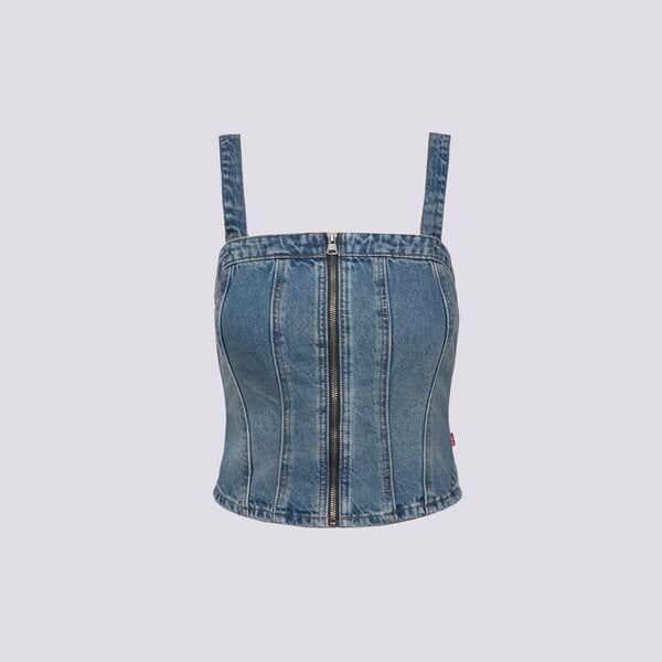 Дамска тениска LEVI'S ТОП SCULPTED BUSTIER MED. 001w4-0002 цвят син