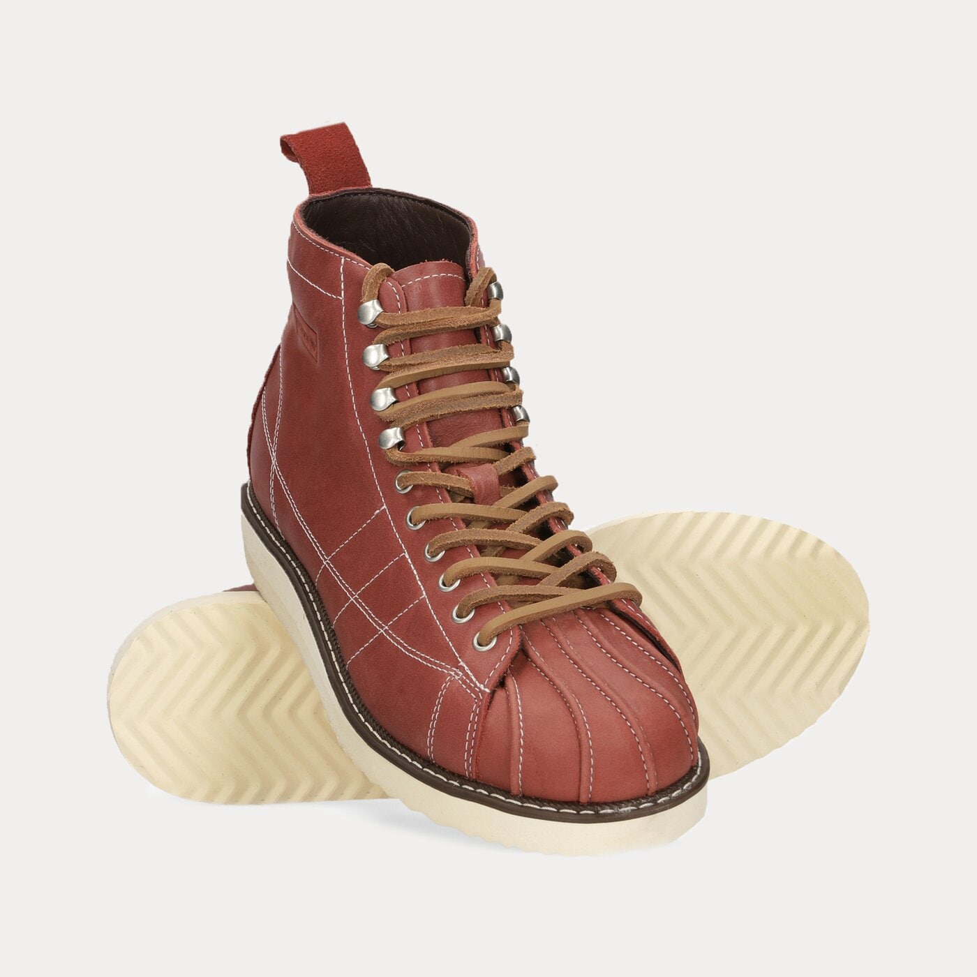 Мъжки маратонки ADIDAS SUPERSTAR BOOT fz2642 цвят кафяв