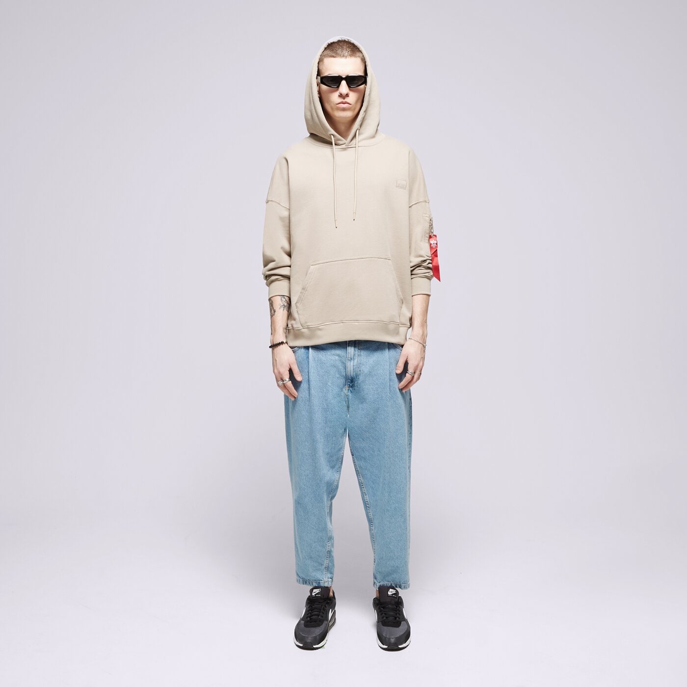 Мъжки суичър ALPHA INDUSTRIES СУИТЧЪР С КАЧУЛКА   ALPHA ESSENTIALS RL HOO 146335679 цвят бежов