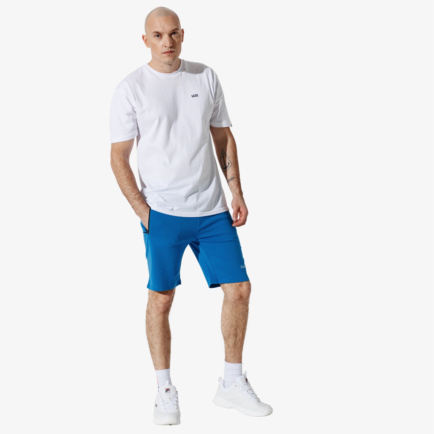 Мъжки къси панталони CONFRONT ШОРТИ CNF ELASTIC SHORTS cf19szm33003 цвят син