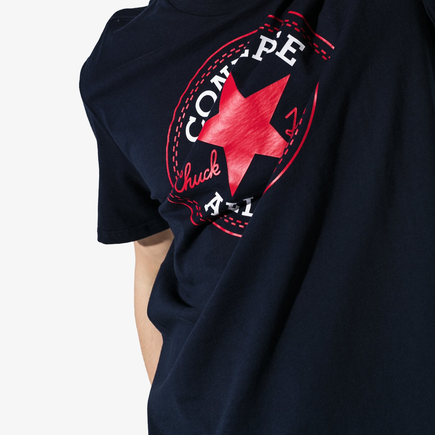 Мъжка тениска CONVERSE ТЕНИСКА SS CHUCK PATCH TEE 10007887-a02 цвят тъмносин