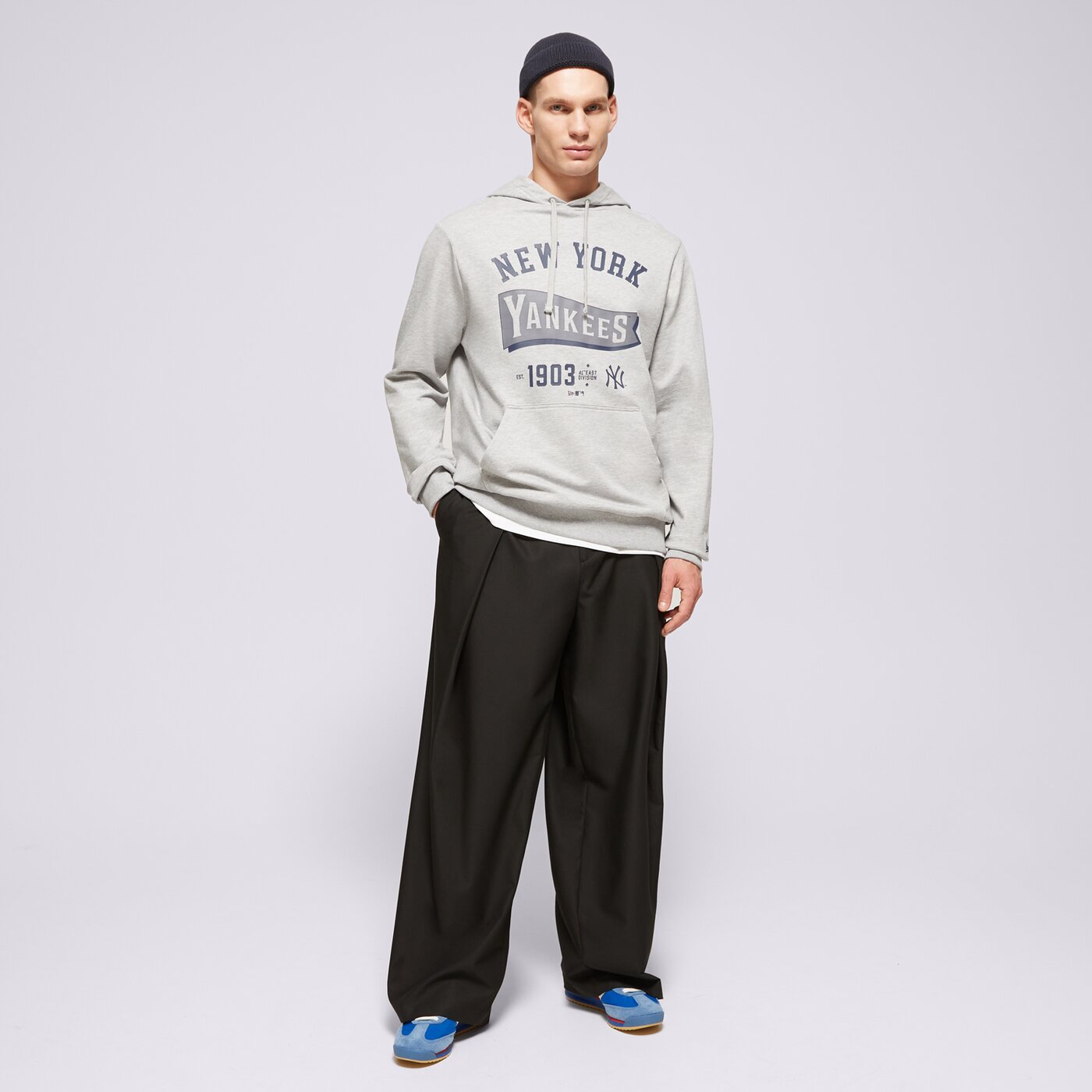 Мъжки суичър NEW ERA СУИТЧЪР С КАЧУЛКА MLB PENNANT NYY NEW YORK YANKEES 60596192 цвят сив