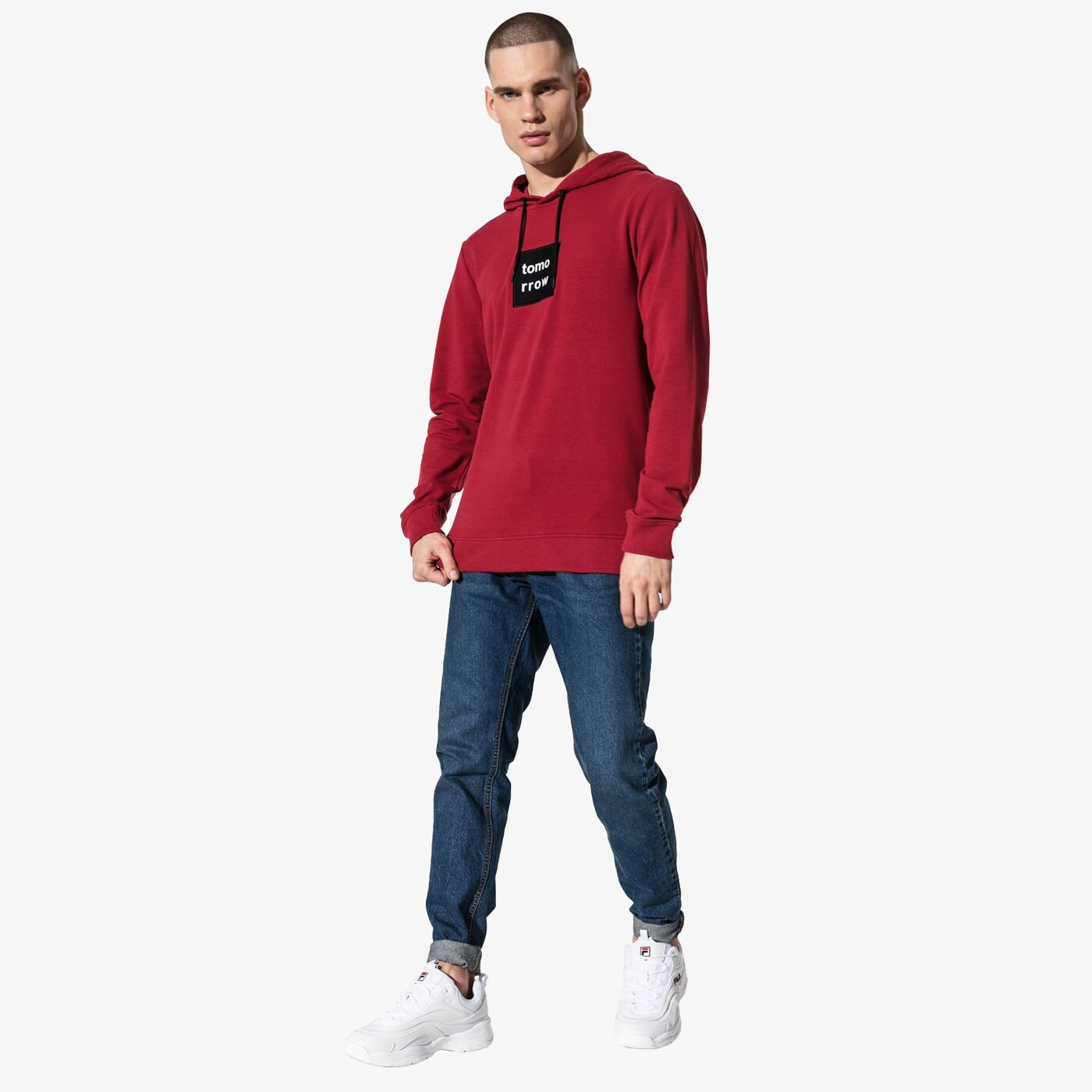 Мъжки суичър CONFRONT СУИТЧЪР SMALL LOGO HOODIE cf19blm11001 цвят червен