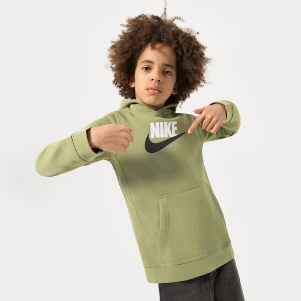 Детски суичър NIKE СУИТЧЪР С КАЧУЛКА SPORTSWEAR CLUB FLEECE BOY cj7861-334 цвят зелен