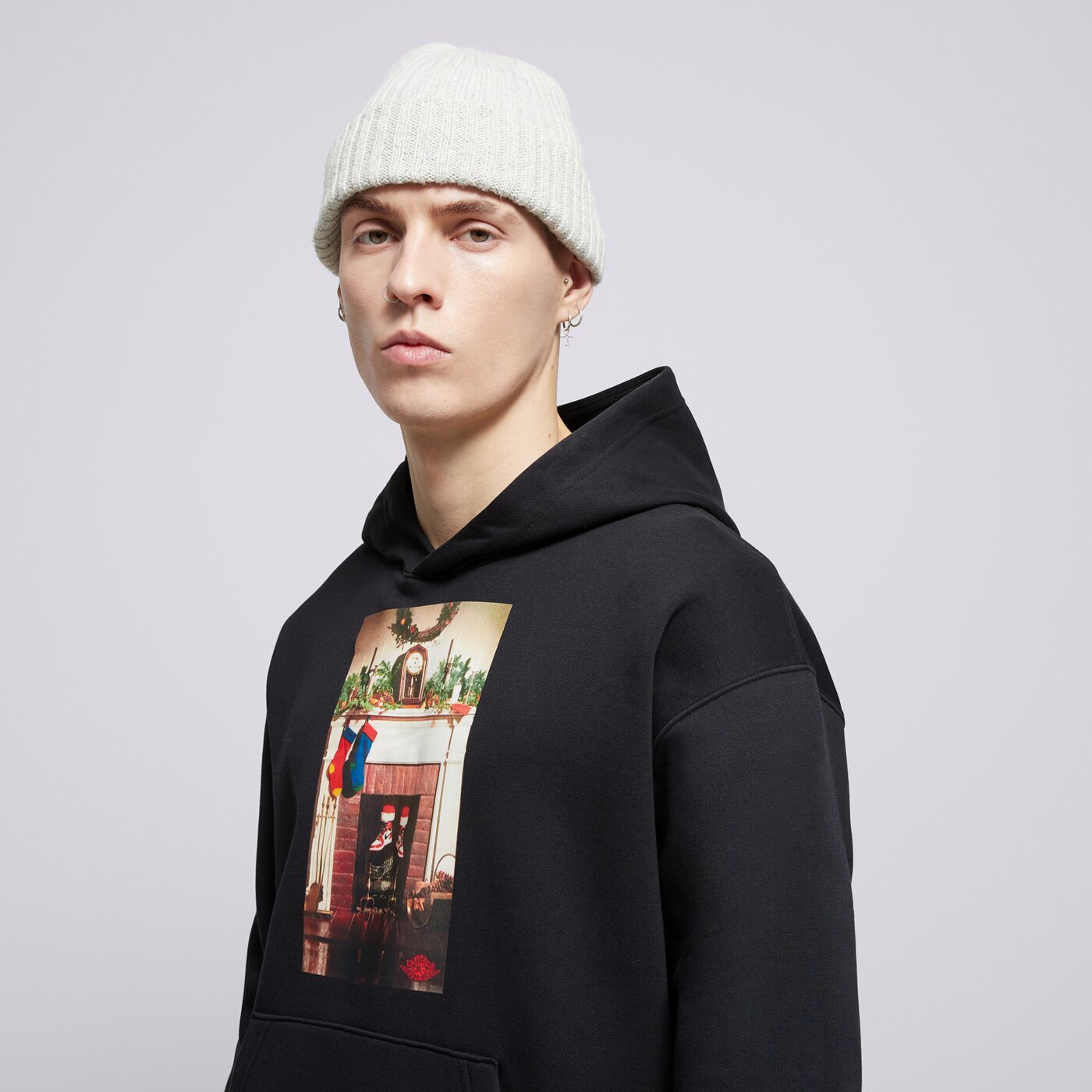 Мъжки суичър JORDAN СУИТЧЪР С КАЧУЛКА M J JM CHIMNEY FLC PO hq5654-010 цвят черен