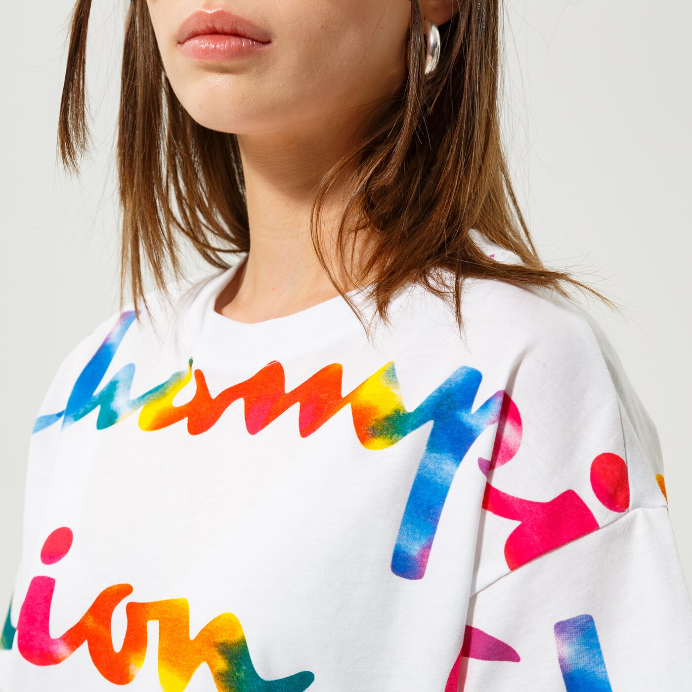 Дамска тениска CHAMPION ТЕНИСКА CREWNECK ТЕНИСКА 114994wl001 цвят бял