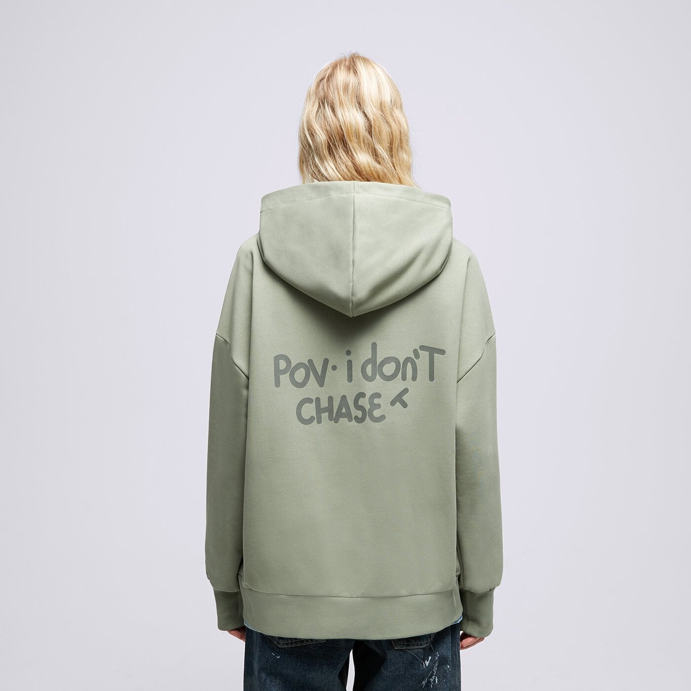 Мъжки суичър S.NOW JOB SIZEER HOODIE “POV” OLIVE si123blu50003 цвят зелен