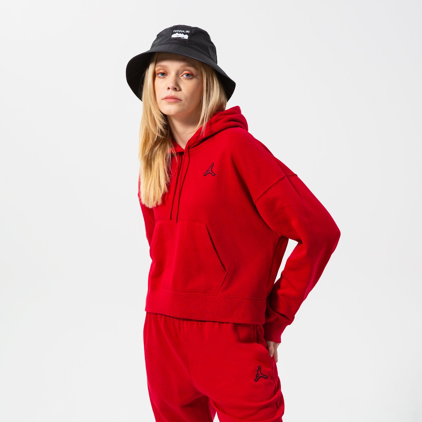 Дамски суичър JORDAN СУИТЧЪР С КАЧУЛКА W J ESSEN FLC HOODIE CORE dn4570-687 цвят червен