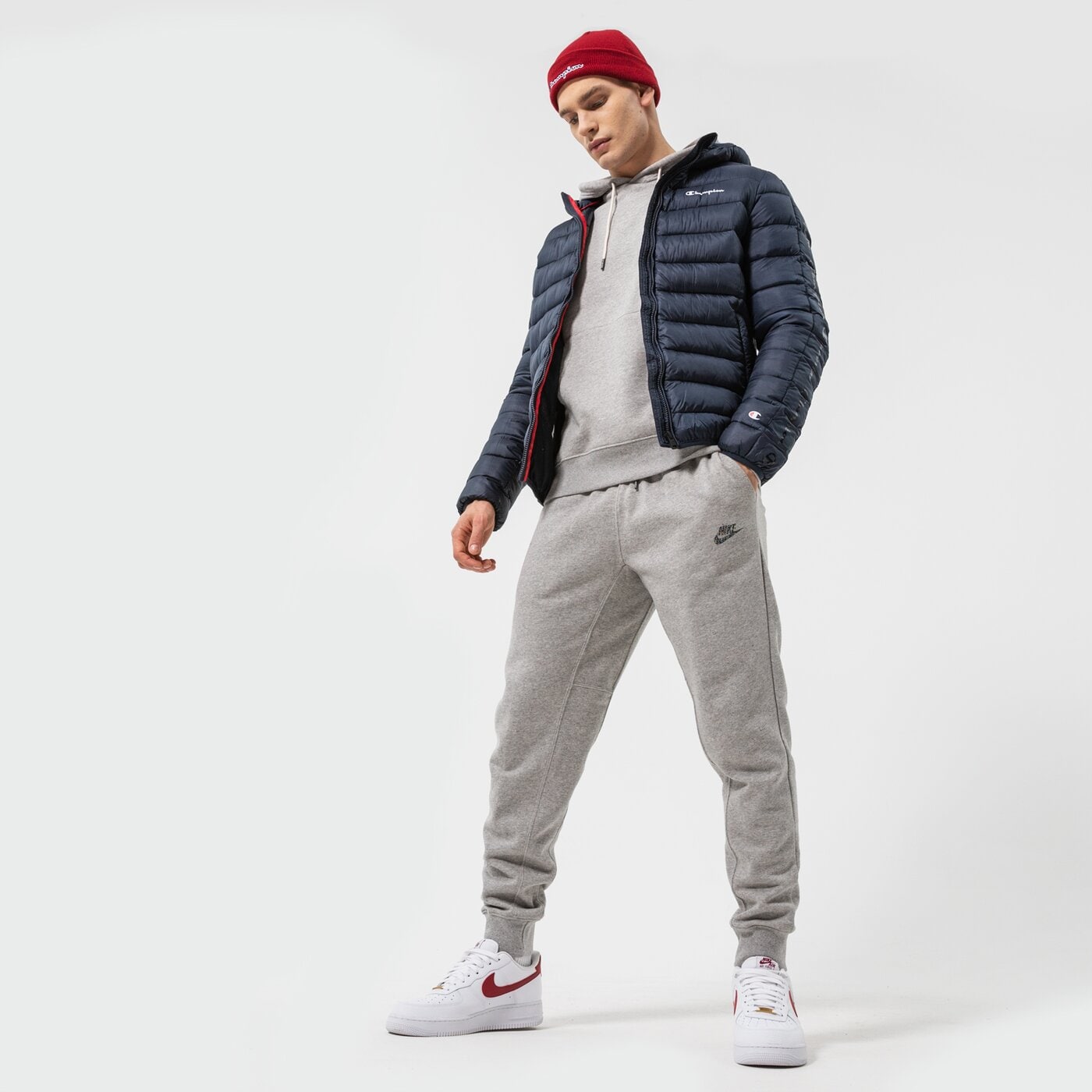 Мъжко зимно яке CHAMPION ЯКЕ ЗИМНО HOODED JACKET 216647bs501 цвят тъмносин